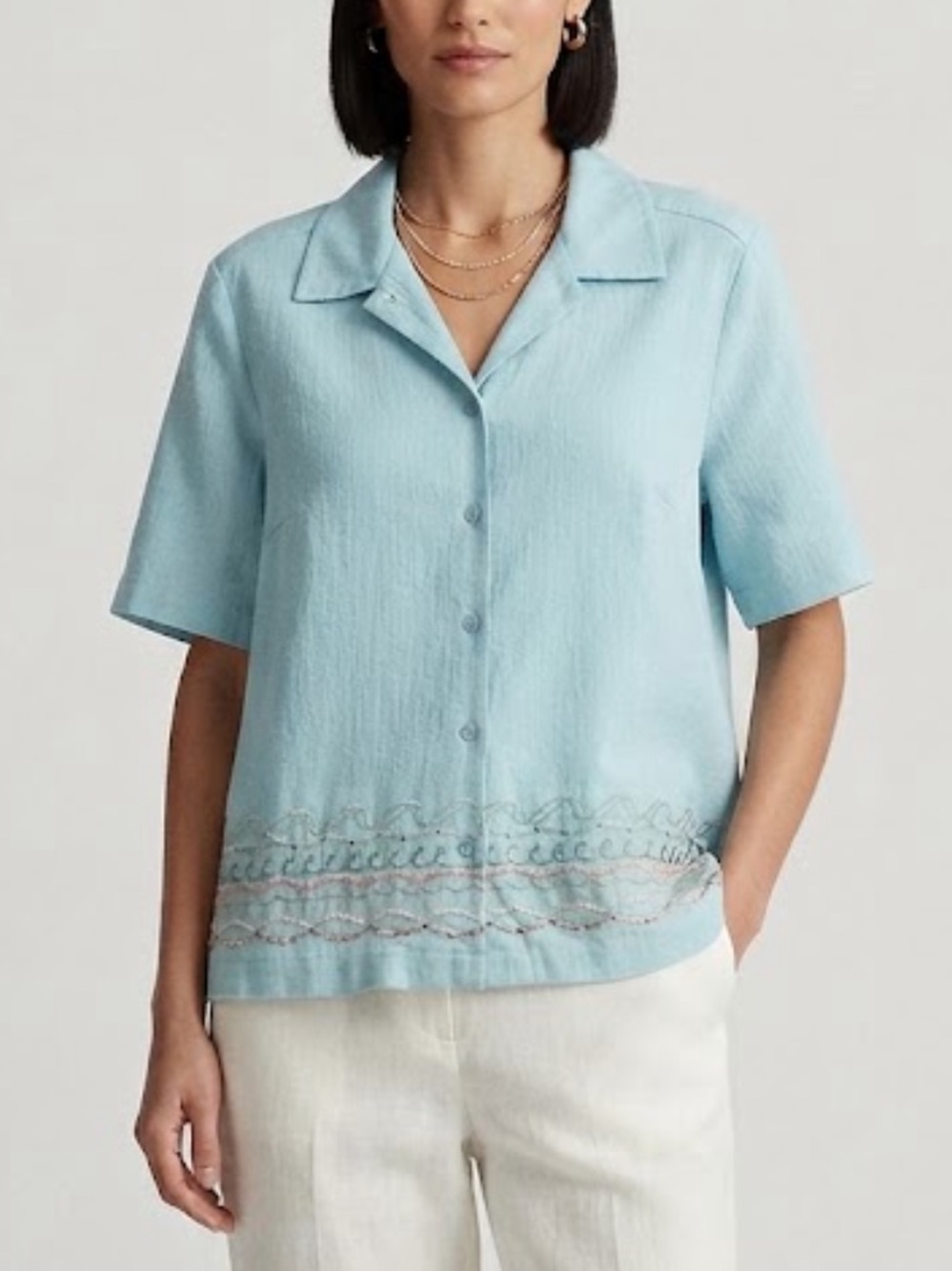 Vintage Napa Valley Woman Embroidered Shirt